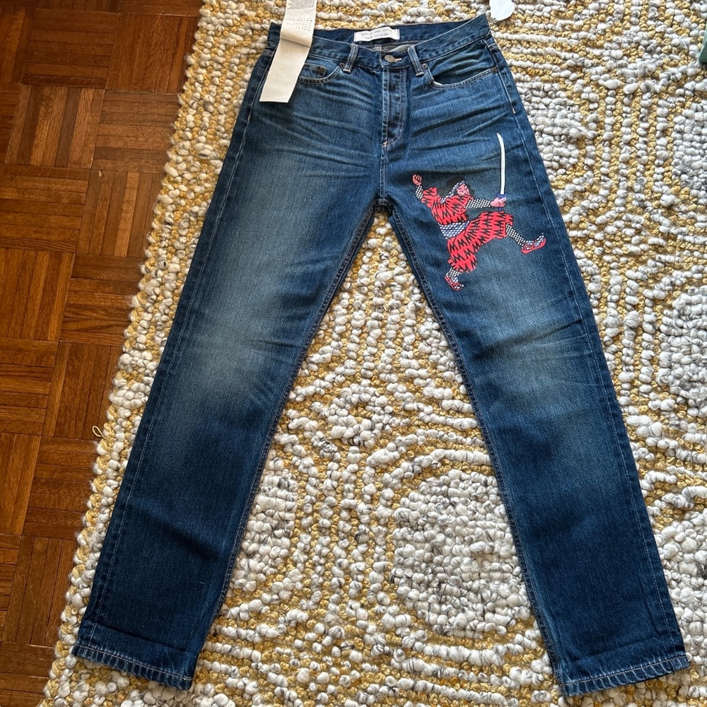 Marc by Marc Jacobs High Rise Annie Boyfriend Jeans in Evie Samurai 26 NWT